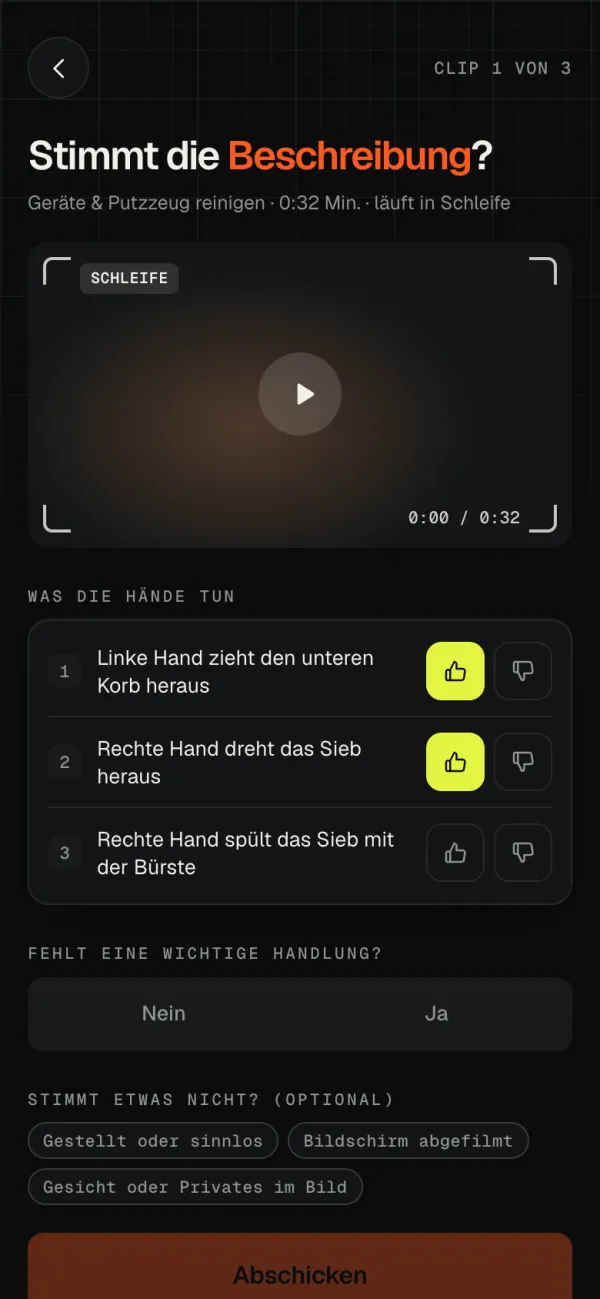 Addvista-App: Clip-Check prüft, was die Hände tun